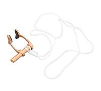 CHICIRIS Freediving Nose Clip, Adjustable Neck Rope and 25 Degree Angle Design with Anti Lost Strap, for Swimming Diving Training Ear Pressure Balance (Gold)