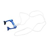 CHICIRIS Freediving Nose Clip, Adjustable Neck Rope and 25 Degree Angle Design with Anti Lost Strap, for Swimming Diving Training Ear Pressure Balance (Blue)