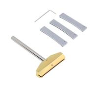 CHICIRIS Fret Press Caul, Alloy Fingerboard Pressing Tool with 3 Brass 7.25 9.5 12 Radius Inserts, for Electric Bass Guitar Repair Luthier Tools