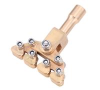 CHICIRIS Fret Press, Self Adjusting Guitar Fret Wire Press Tool, Durable Brass Steel Construction, Universal Compatibility for Fretboard Radii