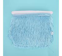 CHICIRIS Fringe Tassel, Skin Friendly Polyester Lace Trim Ribbon, 14cm Width 10yd Length, with Bright Pure Color, for Latin Dance Costumes Stage Apparel Home Decoration (Sky Blue)