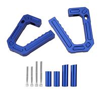 CHICIRIS Front Grab Handle Aluminum Alloy Front Grip Handle Bolt On Replacement for JK 2007 to 2018 Finger Groove Design for Off Road Entry Support (Blue)
