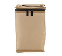 CHICIRIS Fuel Cylinder Storage Bag, Thick Oxford Cloth Water Resistant Dust Proof Abrasion Resistant, with Thick Foam Dividers for 4 Cylinders Or Beer Bottles, for Outdoor Camping (Khaki)