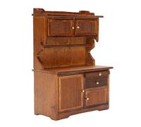 CHICIRIS Full Face Snorkel Mask Dollhouse Miniature Sideboard Cabinet, 1:12 Scale Wooden Furniture with Double Doors for Kitchen, Living Room