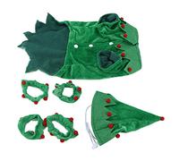 CHICIRIS Funny Christmas Pets Costumes for Dogs and Cats, Soft Comfortable Apparel, Perfect for Holiday Parties and Daily Wear, Made of Golden Velvet, Includes 1 Outfit and Accessories (L)