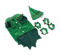 CHICIRIS Funny Christmas Pets Costumes for Dogs and Cats, Soft Comfortable Apparel, Perfect for Holiday Parties and Daily Wear, Made of Golden Velvet, Includes 1 Outfit and Accessories (S)