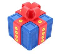 CHICIRIS Funny Gift Box with Nested Screw Mechanism, 3D Printed Annoying Surprise Box for Holidays and Birthdays, Bright PLA Design, 9.2x8.6x8.6cm (Red Blue)