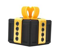 CHICIRIS Funny Gift Box with Nested Screw Mechanism, 3D Printed Annoying Surprise Box for Holidays and Birthdays, Bright PLA Design, 9.2x8.6x8.6cm (Light Gold+Black)