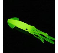 CHICIRIS Glow in The Dark Fishing Lures Plastic Squid Jigs 5 Pack 3.54in Fast Sinking Swim Baits with Luminous Body Realistic Action for Saltwater Freshwater Anglers (Glow-in-the-dark squid)