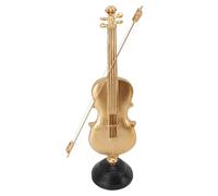 CHICIRIS Gold Violin Figurine, Abstract with 60 Degree Tilt and Vintage Gold Finish, Mini Violin Sculpture for Home Decor, Office, Living Room, Dining Table