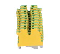 CHICIRIS Grounding Terminal Block, DIN Rail Mounted Pure Copper Earth