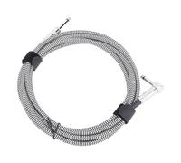 CHICIRIS Guitar Cable, Professional Grade Premium Sound Quality Universal Compatibility, Nylon Braided Wire for Electric Guitar Bass Amp Pedal Reduce Noise (White Line Black Dot)