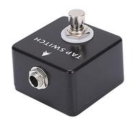 CHICIRIS Guitar Effect Pedal Foot Switch, Metal Shell Tap Footswitch Instrument Accessory Part with Flexible Combination for Stable Connection and Easy Carrying, 6.35mm Plug, Black