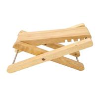 CHICIRIS Guitar Footstool, 4 Position Height Adjustable Foldable Portable Bamboo Guitar Foot Rest for Performance Practice, with Secure and Stable Design