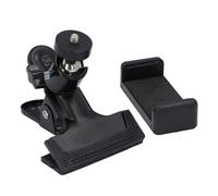 CHICIRIS Guitar Head Phone Holder, 360 Degree Rotating Ball Head On Phone Mount with Thick Sponge Padding, for 5.5 to 7.5cm Phones and Small Cameras