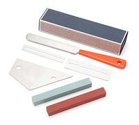 CHICIRIS Guitar Luthier Tool Kit, Professional Stainless Steel Fret Leveling Bar and Polishing Gasket for Guitar Maintenance, with Portable Repair Accessories