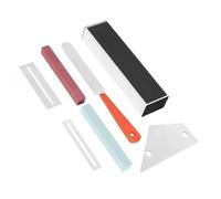 CHICIRIS Guitar Luthier Tool Set, Fret Leveling Beam Crowning File Sanding Block Fingerboard Protectors with Stainless Steel Swing Tool for Guitar Bass Repair