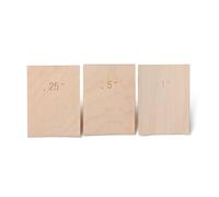 CHICIRIS Guitar Neck Shim Set, Solid Hard Maple Wood Fretboard Cushion Kit for Electric Guitar, 0.25 0.5 1 Degree Neck Angle Adjustment with Wood Color, 3 Pcs for Guitar Repair