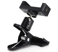 CHICIRIS Guitar Phone Clamp, 360 Degree Rotation Holder for Watching Lyrics and Scores on Phone, Protect Guitar and Phone with Sponge Inner Pad and Soft Silicone, Rustproof ABS and