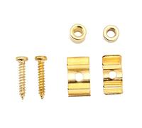 CHICIRIS Guitar String Retainer, Iron Compact Guide Roller for Electric Headstock Replacement, Easy Install for Bass Guitar Players (Gold)