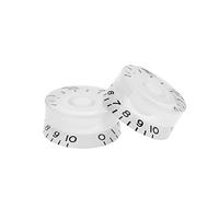 CHICIRIS Guitar Tone - Speed volume Control button: Robust and Lasting Drowsiness Surface, 4 Pc Sliding Fingers Operation (White Knob Black Lettering)