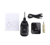 CHICIRIS Guitar Transmitter and Receiver, UHF 2.4GHz with Less Than 4ms Delay with 8 Devices Simultaneously 30m Range for Guitars Basses Violins Keyboards