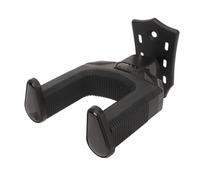 CHICIRIS Guitar Wall Mount Hanger, Self Locking Holder with Automatic Grip System for Acoustic Electric Bass Ukulele, Rubber Protected Arms Sturdy Iron Bracket (Black)
