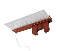 CHICIRIS Guitar Wall Mount, Solid Wood with LED Lights, Elegant Design for Guitarists and Musicians, Convenient Pick Holder and USB Powered Display