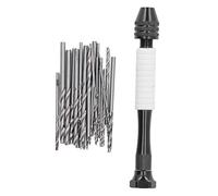 CHICIRIS Hand Drill Bits Set, 49-Piece High Speed Steel Twist Drill Bits for Wood Plastic Rubber PVC Glass Fiber