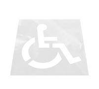 CHICIRIS Handicap Stencil, Reusable Silicone Parking Lot Stencil 41x44 Inches, Foldable Disabled Template for Garage Pavement Painting, with Flexible Design for Uneven Surfaces