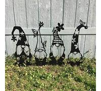 CHICIRIS Handmade Iron Goblin Statue Garden Decoration for Outdoor Spaces Stylish 1 Unit (B)