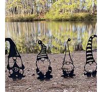 CHICIRIS Handmade Iron Goblin Statue Garden Decoration for Outdoor Spaces Stylish 1 Unit (C)