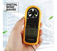 CHICIRIS Handy Digital Wind Speed Anemometer - Average Maximum Current Reading for Windsurfing and Kite Flying - 110G Lightweight