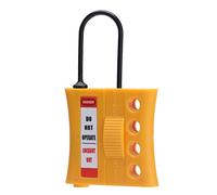 CHICIRIS Hasp Tagout Stop Lockout, Nylon ABS Insulated Loto Safety Lock with 4 Hole Design, for 3-6mm Keyholes and Corrosive Environments