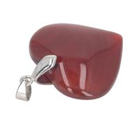 CHICIRIS Heart Chakra Stone Powerful Natural Healing Crystal for Energy Balance - Amulet for Luck and Safety - Compact Portable Decoration - 1 Unit (Red Agate)
