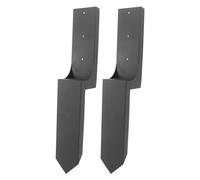 CHICIRIS Heavy Duty Steel Fence Post Anchor, H Shape Fence Post Stake for Repairing Tilted Broken Wooden, with Ground Spike for Strong Support and Stability