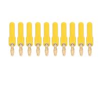 CHICIRIS High Conductivity Banana Plug 4.0mm Male to 2mm Female Connector 30V AC 60V DC 32A 10Pcs for Industrial Equipment (Yellow)