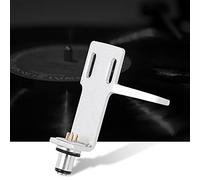 CHICIRIS High-end Phono Headshell Kit with Connector Cable, Suitable for Most Phonograph, 4 Cables, 2 Pairs of Screws, Excellent Quality for Music Enthusiasts (Silver)