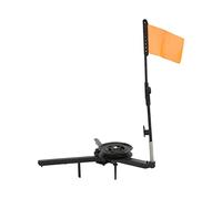 CHICIRIS Ice Fishing Tip Up with Reel, ABS Foldable Winter Fishing Rod Flag, Triangle Base, Orange Alert Flag, Hands Free Ice Accessories for Outdoor Anglers