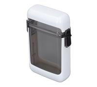 CHICIRIS ID Card Badge Holder Case, Airtight Lid with Rubber Seal, Small Lightweight and Multifunctional, with Lanyard for Swimming Rafting Canoeing Surfing Beach (White)