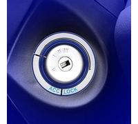 CHICIRIS Ignition Switch Ring Aluminum Alloy Ignition Switch Trim 5 X 1.4cm Luminous Key Hole Cover Easy Self Adhesive Fit for Ford 2005 2018 Drivers Interior Decor (Blue)