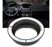 CHICIRIS Ignition Switch Ring Aluminum Alloy Ignition Switch Trim 5 X 1.4cm Luminous Key Hole Cover Easy Self Adhesive Fit for Ford 2005 2018 Drivers Interior Decor (Black)