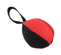 CHICIRIS Interactive Dog Ball Toys Soft Tug of War Football for German Shepherds and Malinois Anxiety Relief 1 Unit (Black Red)