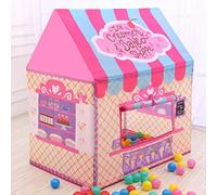 CHICIRIS Kids Play Tent, Polyester Blend, Indoor Outdoor Dessert House, 43.3 X 39.4 X 27.5 in, Fun Spot for Children (Pink cake house)