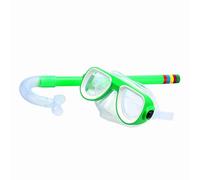 CHICIRIS Kids Snorkel Set, Children Diving Mask with Breathing Tube, PVC Silicone Material, Protects Eyes Nose From Sea Salt, for Swimming Snorkeling Ages 3 9 Years (Green)