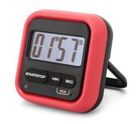 CHICIRIS Kitchen Timer Digital Stopwatch ABS Large LCD Count Up or Countdown 99 Minutes 59 Seconds Loud Alarm with Magnet Stand for Cooking Shower Bathroom Classroom Kids (Red)
