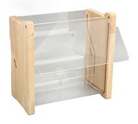 CHICIRIS Large Capacity Automatic Chicken Bird Feeder Easy Clean Acrylic Transparent Box for Quails Love Birds 1 Unit (Small 12 Inch)