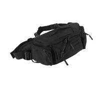 CHICIRIS Large Capacity Waist Bag Spacious Waist Pack High Storage Bag 3D Design Multiple Compartments Adjustable Belt with Back Cushioning Mesh Pad for Travel Hiking Running (Black)