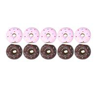 CHICIRIS Latex Donut Dog Squeaky Toys 10pcs for Fetching and Chewing Entertainment for Your Furry Friend