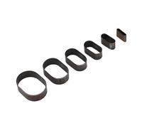 CHICIRIS Leather Hollow Punch Tool Set 6 Piece Oval Dies for Leather Goods Crafting Alloy Steel